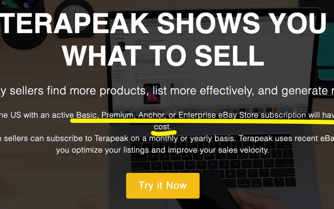 Terapeak kini percuma bagi yang melanggan ebay store USA