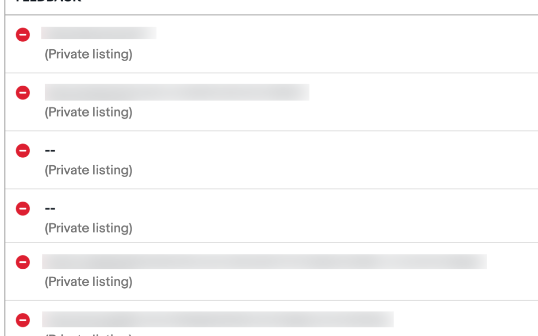 Berapa lama negative feedback eBay akan hilang?