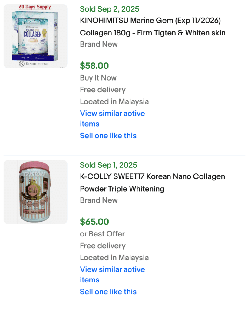cara berniaga di eBay dengan menjual collagen